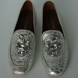 Donald J Pliner Helenesp Silver Metallic Snake